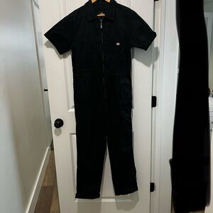 Black Short Sleeve Coverall